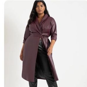 Eloquii vegan leather wine NWT 18